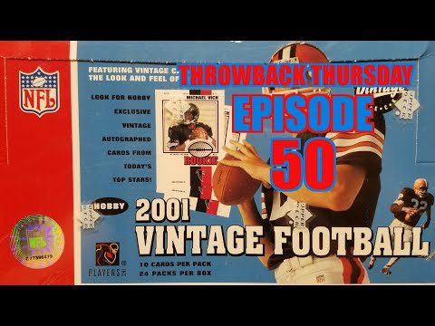 2001 Upper Deck Vintage Football Hobby Box. TBT Episode 50