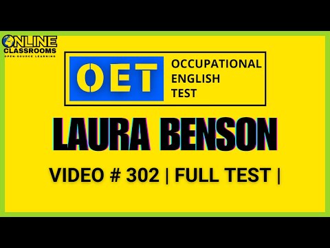 OET Listening Test | Laura Benson | OET 2.0 Online Classroom 🎧✨ #OET