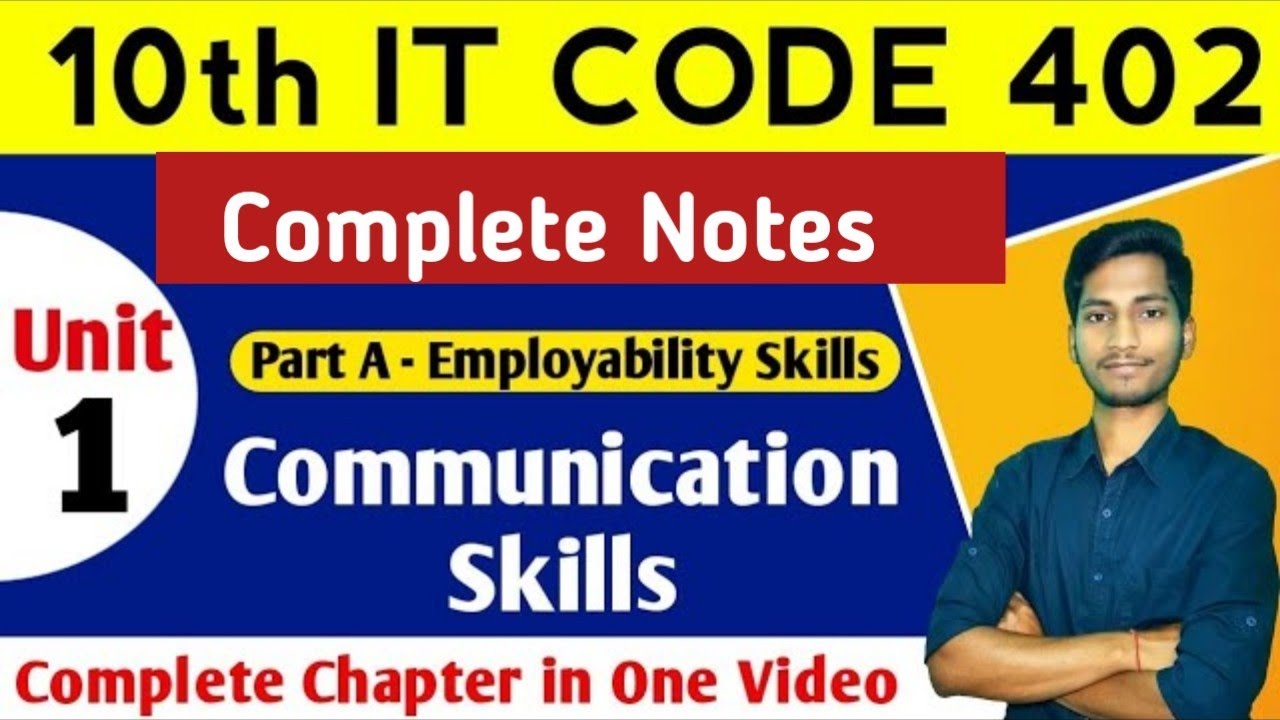 Watch video Communication Skills Class 10 Information Technology | Complete Chapter | Employability Skills Now Communication Skills Class 10 Information Technology | Complete Chapter | Employability Skills
