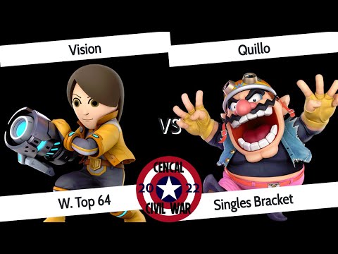 CenCal Civil War 2022 - Winner's Top 64 - Vision (Robin, Mii Gunner) vs Quillo (Wario)