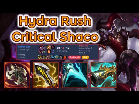 23 Kills Hydra Rush Crit Shaco - S13 Ranked [League of Legends] Full Gameplay - Infernal Shaco