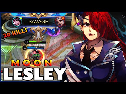 SAVAGE!! 20 Kills.. Lesley Delete All The Enemy's | Top Global Lesley | M O O N | Mobile Legends