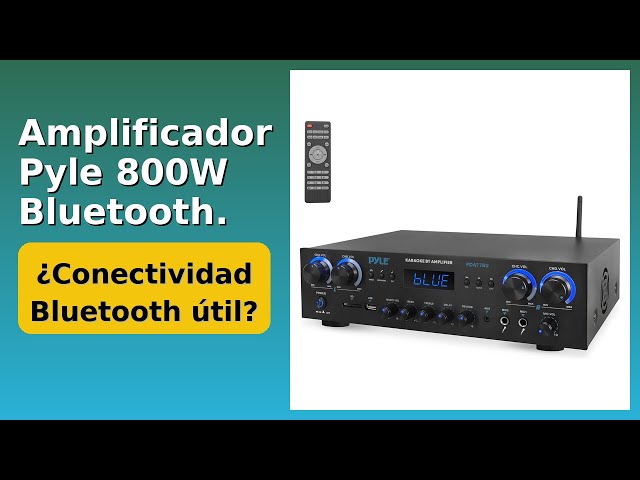 Vídeo relacionado con Pyle Amplificador de Sonido, Cine en casa, 800W, Bluetooth, Estereo, para el hogar, 4 Canales, con MP3/USB/SD/AUX/RCA/FM, Microfono, Auriculares, Volumen LED