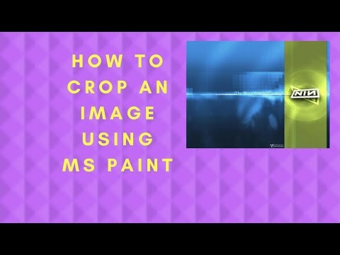 How to crop an image using MS Paint Video