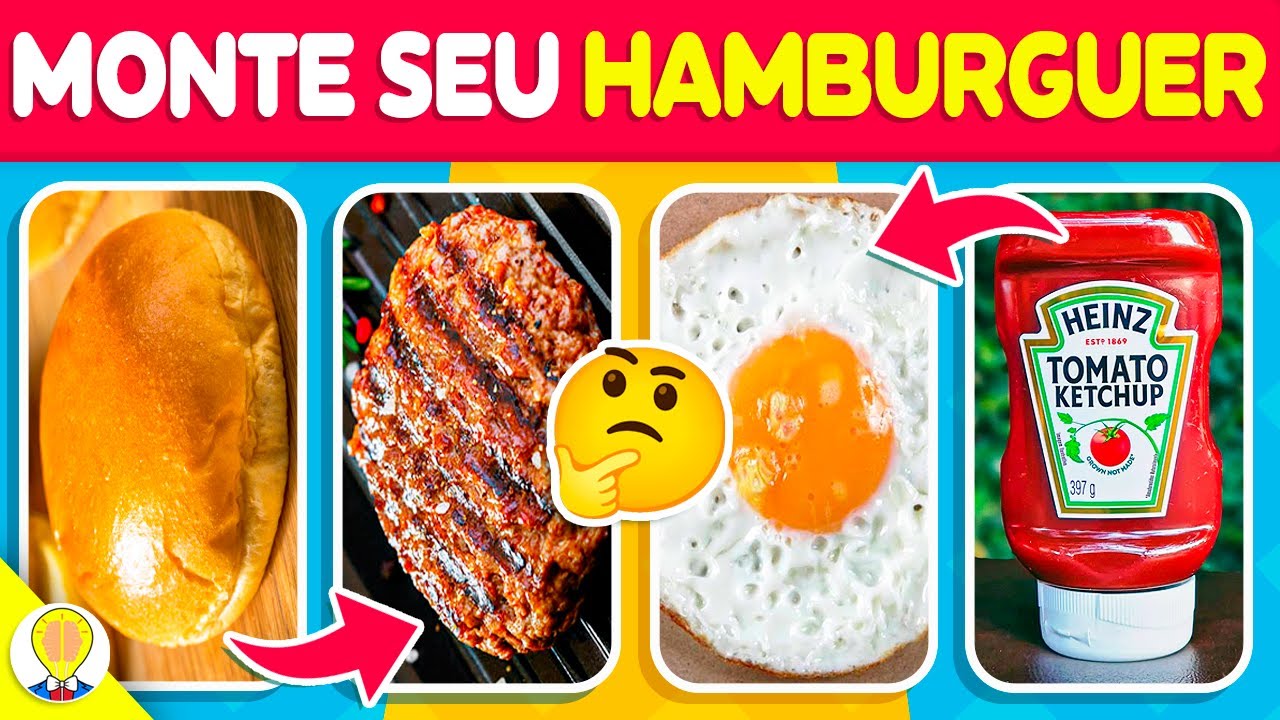 🍔 MONTE O SEU HAMBÚRGUER 😋 | Jogo das Escolhas: Edição Comidas