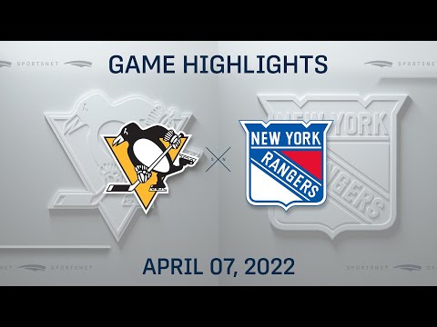 NHL Highlights | Penguins vs. Rangers - Apr 7, 2022