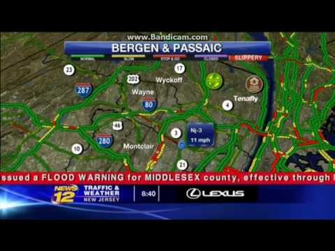 News 12 New Jersey Traffic and Weather 3/31/2014: A Messy Traffic Report