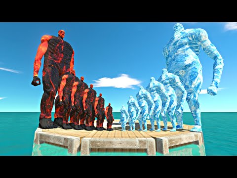Epic Titan War 2 | Fire Colossol Titan vs Ice Beast Titan - Animal Revolt Battle Simulator