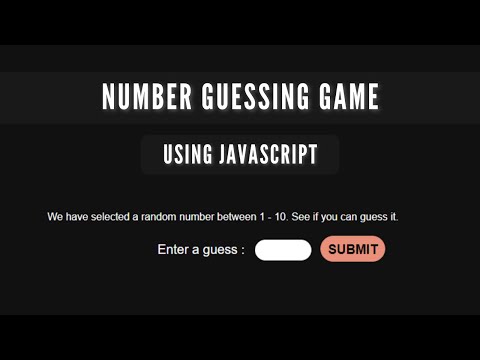 Guess The Number Game Using Javascript Code With Coder