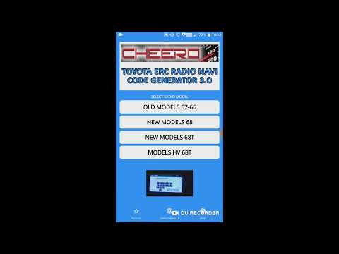 RADIO CODE for TOYOTA ERC ALL video thumbnail