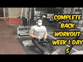 Complete Back workout for beginners and intermediater Week 1 day 5