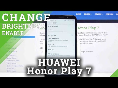 How to Activate Auto Brightness in HUAWEI Honor Play 7 – Automatic Display Intensity