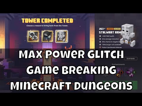 Cheese Forever - Easy Max Power Gear - Minecraft Dungeons Tower Glitch - Bring Your Build - 263 Gilded Unique Items