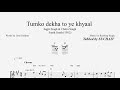 Tumko Dekha To Ye Khyaal Aaya Jagjit Singh G Scale With Capo Guitar Tabs Lesson