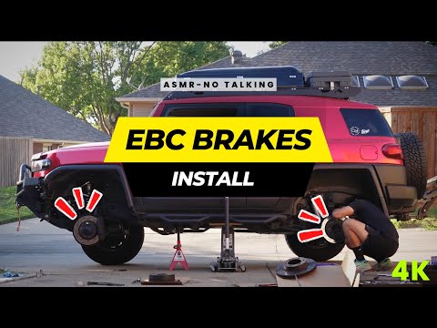 How To Replace Brakes on a Toyota FJ Cruiser (ASMR) EBC Heavy Duty & Black Slotted Rotors