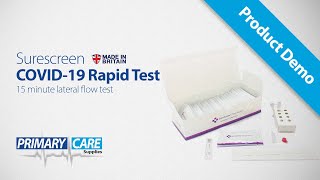 Surescreen COVID 19 Rapid Antigen Lateral Flow Test from Primary Care Supplies