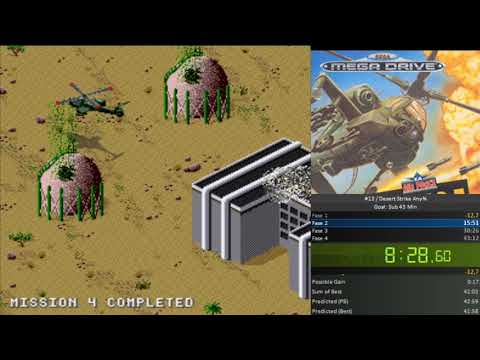 Desert Strike Any% SNES Speedrun in 41:23,58 (Old World Record) - No comentary
