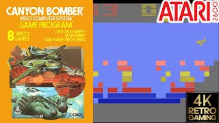 Canyon Bomber Atari 2600 4k Gameplay