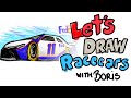 Let S Draw Race Cars With Boris Ep 11 Denny Hamlin S FedEx NASCAR Camry