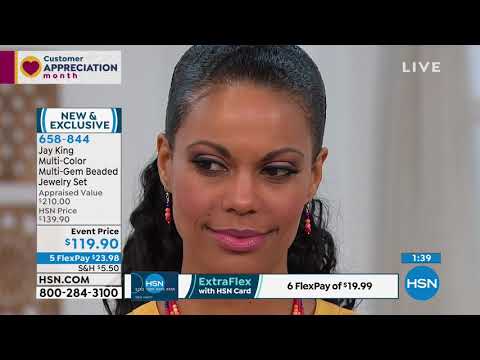 Jay King MultiColor Coral and Lapis Bead Necklace and Ea...