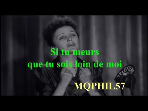 HYMNE À L'AMOUR - paroles: Édith Piaf