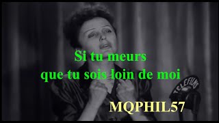 LYRICS Edith PIAF  Hymne à l'amour  1950