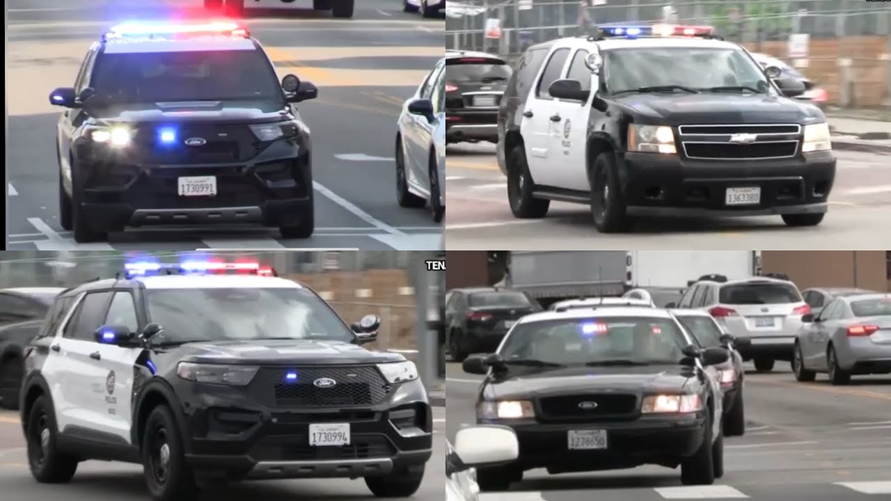 *NEW GRILL LIGHTS MODE * LAPD  OLYMPIC DIVISION UNITS RESPONDING CODE 3 