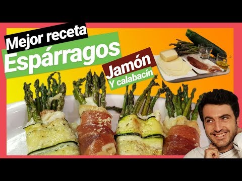 ESPARRÁGOS "enrollados" EN JAMÓN Y QUESO - Opción Vegetariana - ¡RIQUÍSIMO!