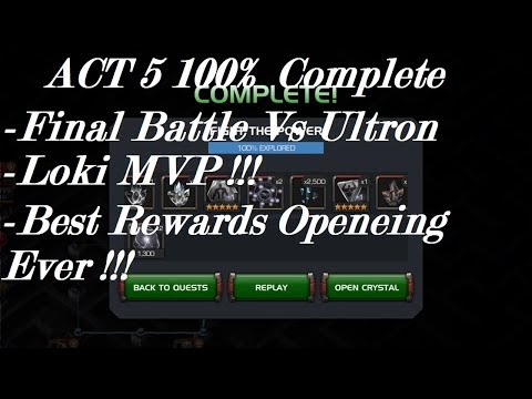 Act 5 100% Complete - Final Battle vs og ultron and Crystals Opening