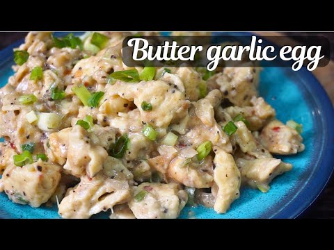 Butter garlic eggs | egg starter recipe | egg breakfast recipe | garlic butter scrambled egg recipe