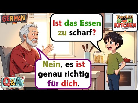 🍳Learn German for Beginners: Kitchen Q&A with Dad 🥄