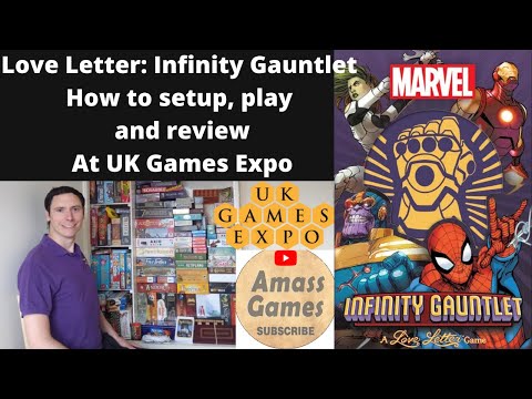 Marvel Infinity Gauntlet - how to setup, play and review. Love Letter UK Games Expo Amass Games UKGE