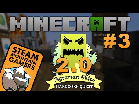 Minecraft: Agrarian Skies 2.0 - Hardcore Skyblock - Ep. 3: WATER EVERYWHERE!!