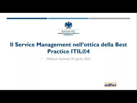 , title : 'Il Service Management nell’ottica della best practice ITIL4'