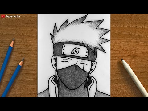 Easy Anime Drawing || How to Draw Kakashi Hatake || Naruto Drawing Tutorial for beginners