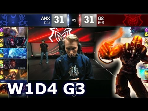 ANX vs G2 - Worlds 2016 W1D4 Group A | LoL S6 World Championship Week 1 Day 4 Albus Nox Luna vs G2