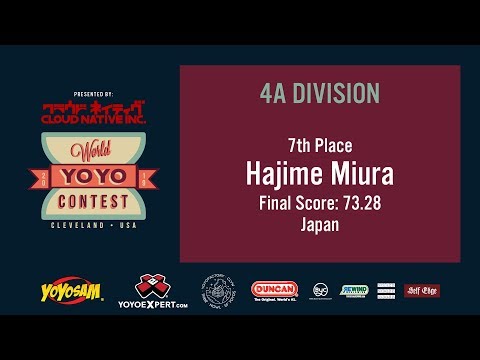 2019World Final 4A 07 Hajime Miura WORLD YOYO CONTEST 2019 Presented by Cloud Native Inc WYYC2019