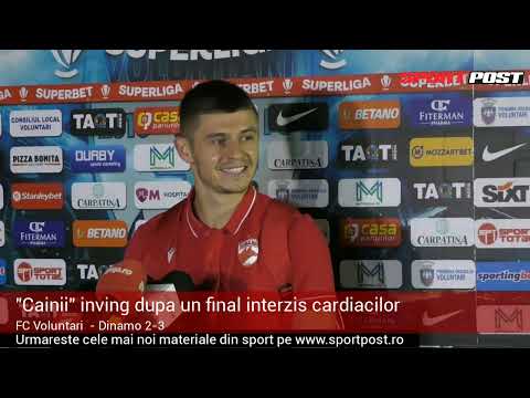 Cristi Costin, dupa FC Voluntari - Dinamo 2-3: "Este important să trăim momentul"
