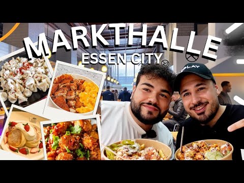 🔥🍔FOOD TOUR THROUGH THE ESSEN MARKET HALL 🔥🍟| these2
