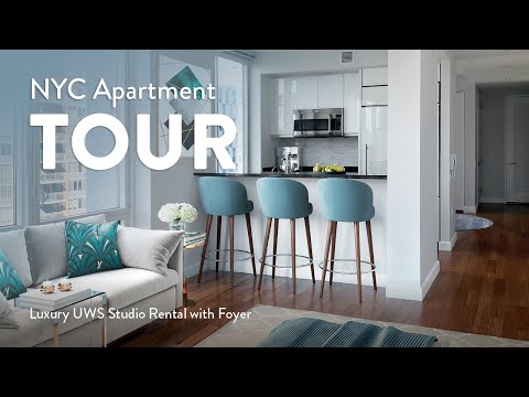 NYC Apartment Tour: Luxury UWS Studio Rental with Foyer (The Encore, F-Line Studio)