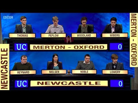 University Challenge. Merton - Oxford v Newcastle. S47 E36. 2017/18. 16 Apr 2018. Jeremy Paxman