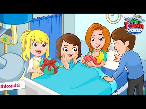 My Town World - Mega Town - New Baby Update at Hospital | iPad Gameplay - YouTube