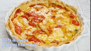 FANTASTICA TORTA DI PASTA SFOGLIA AI PEPERONI IN 5 MINUTI! | AMAZING PEPPER CRUST PIE RECIPE