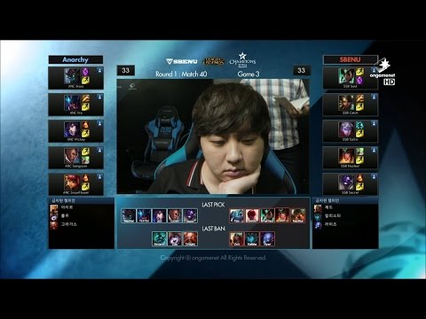 SSB vs ANC Game 3 Highlights - SBENU SONICBOOM vs ANARCHY - Week 6 LCK Champions Korea Summer 2015