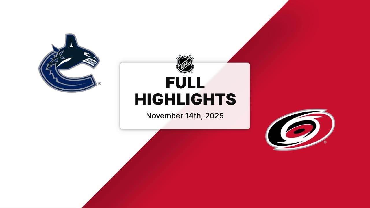 NHL Highlights | Canucks vs. Hurricanes | November 14, 2025