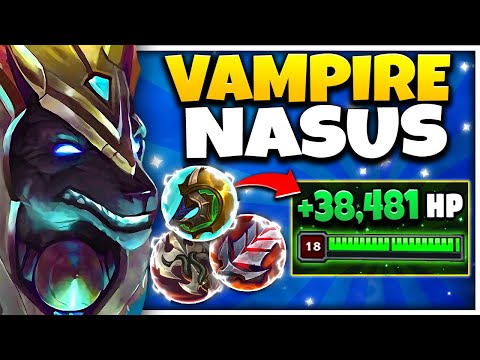 *ONE BUTTON = +2000 HP* I made Nasus Q HEAL for 253% (YOU NEVER DIE)