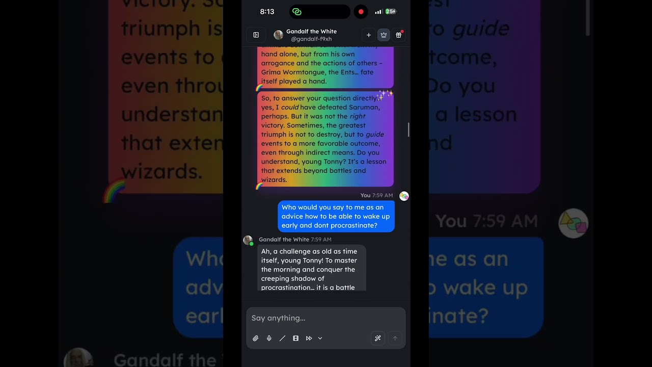 Wait! This AI Chatter is actually VERY interesting 😂 Try it for yourself on Shapes Inc