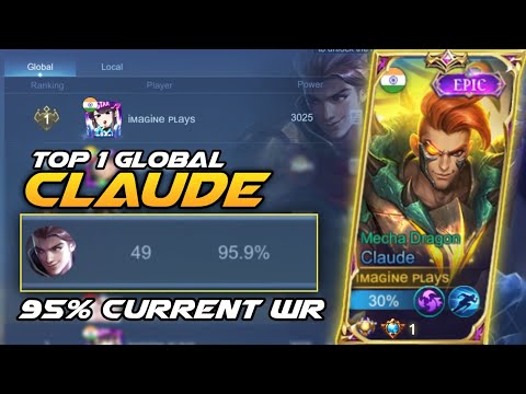 95.9% CURRENT WIN RATE! TOP 1 GLOBAL CLAUDE | LEARN FROM THE BEST  | iMAGINE Plays | MLBB