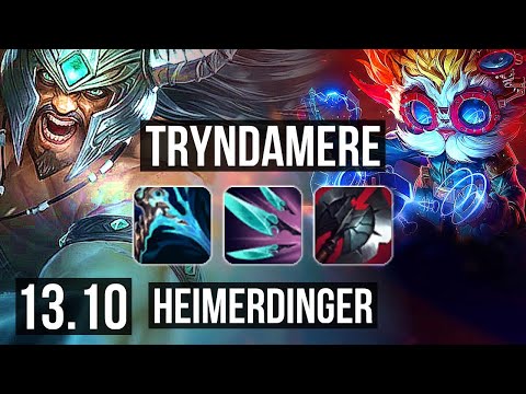 TRYNDA vs HEIMER (TOP) | 2.6M mastery, 8 solo kills, 600+ games | KR Diamond | 13.10