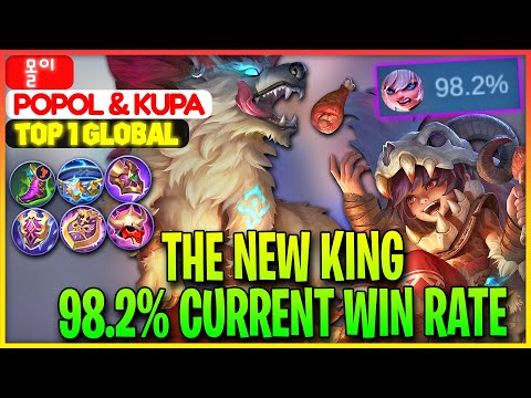 The New King, 98.2% Current WinRate - Top 1 Global Popol And Kupa 몰이 - Mobile Legends Gameplay